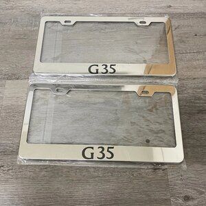 For Infiniti G35 Mirror Chrome Finish Stainless Steel Metal License Plate Frame